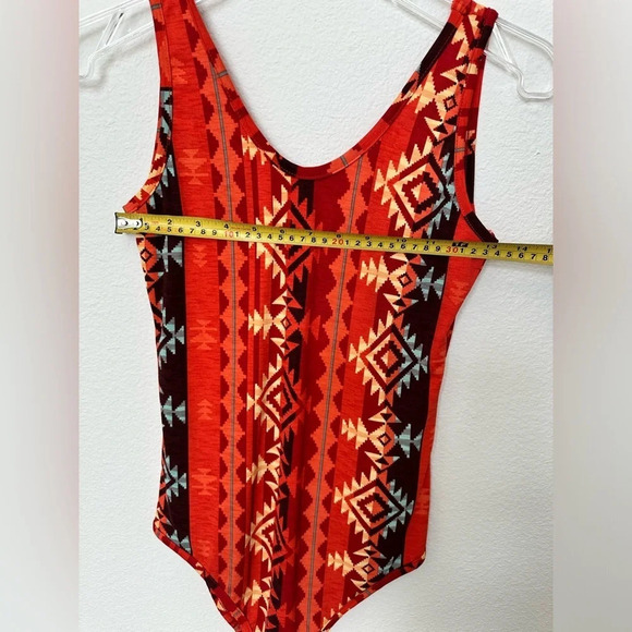 NWT Lucky & Blessed Filly Flair Aztec Print Tank Top Body Suit Size Small - Picture 7 of 7